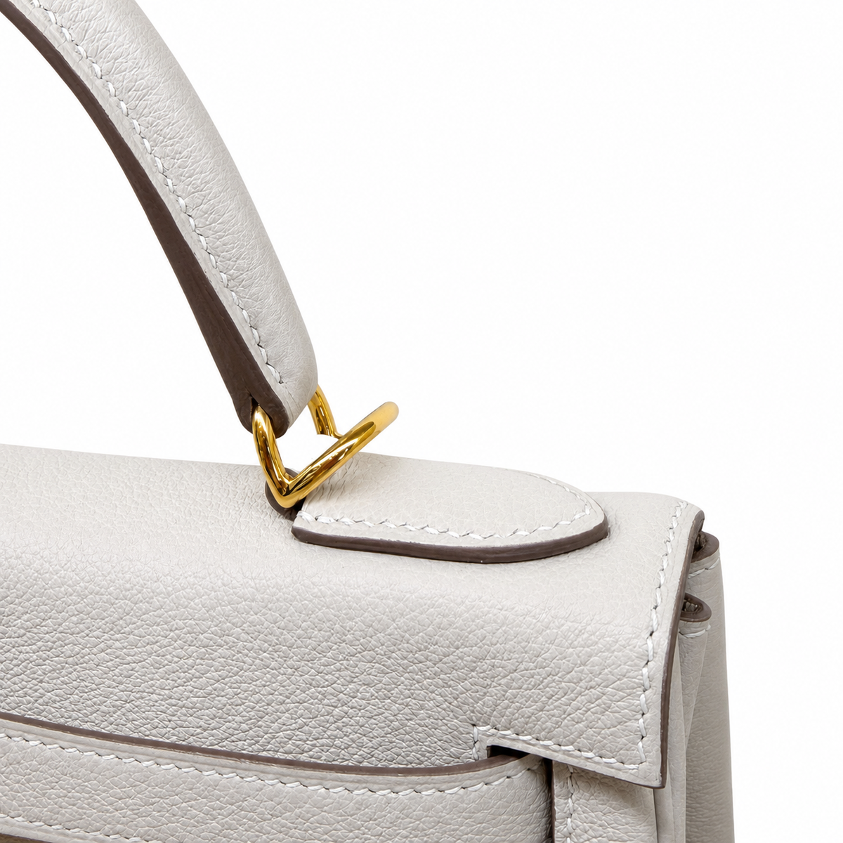 Kelly II Retourne 28 Veau Epsom Craie GHW — 4
