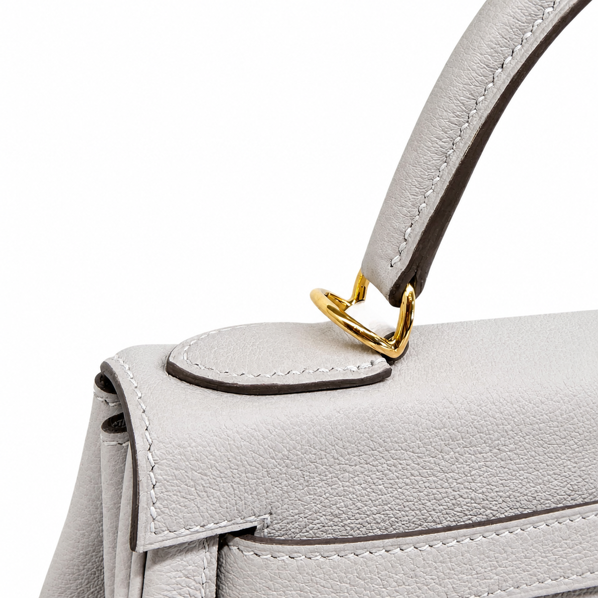 Kelly II Retourne 28 Veau Epsom Craie GHW — 2