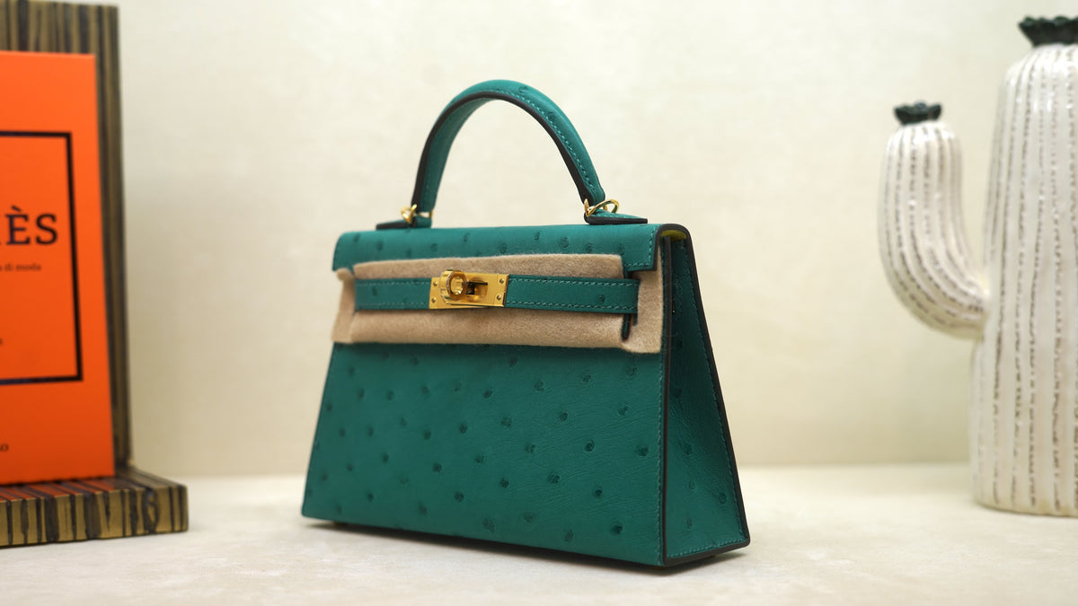 Hermès Mini Kelly 20 Avestruz — 9