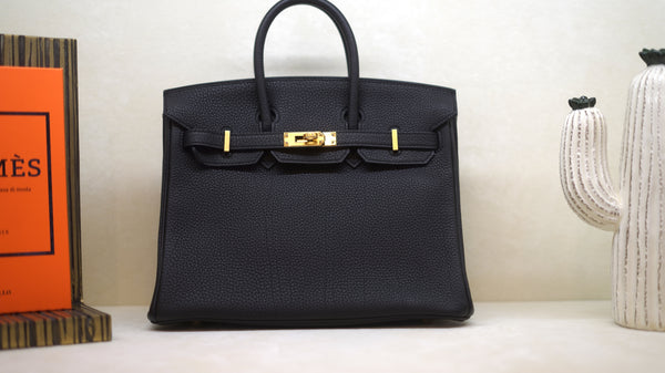 Hermès Birkin 25 Noir Togo, gold hardware