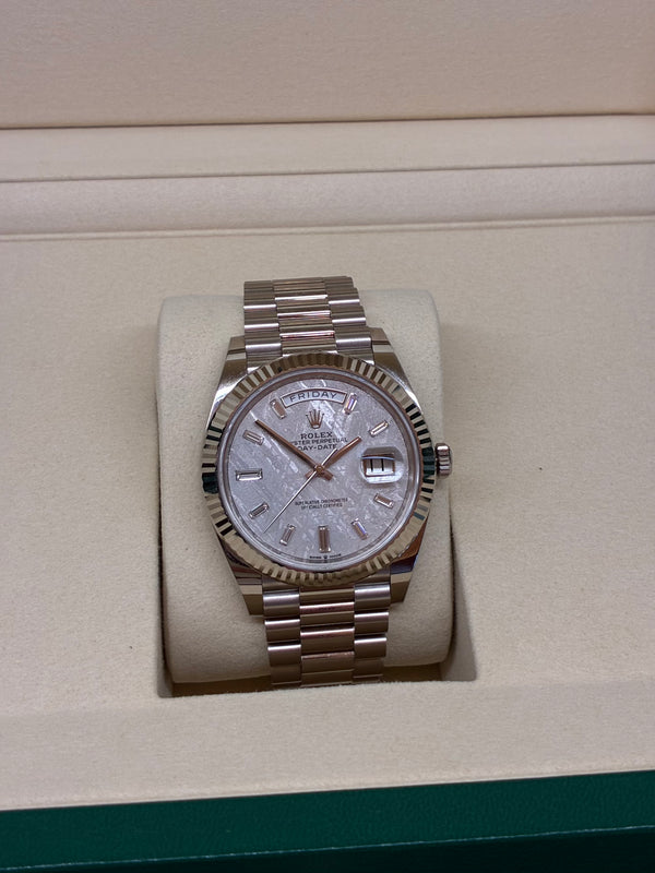 Rolex Day Date Meteorite Dial White Gold Full Set 2018
