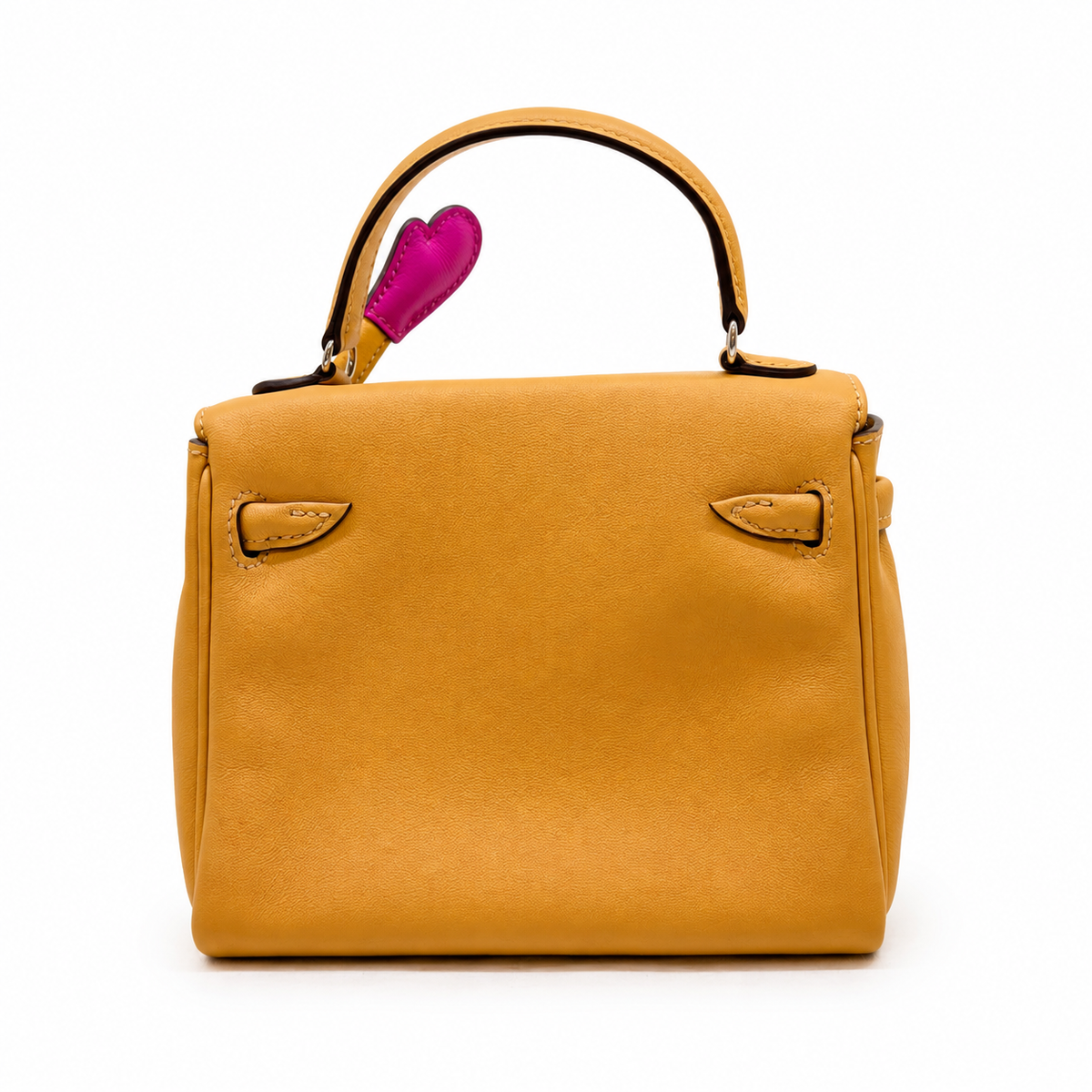 Hermès Quelle Idole Kelly Doll — Swift Yellow and Fuchsia, Palladium — 5